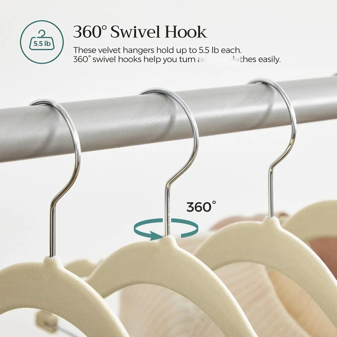 Velvet Pants Hangers With Adjustable Clips Set – product view 23 | Amaraloft