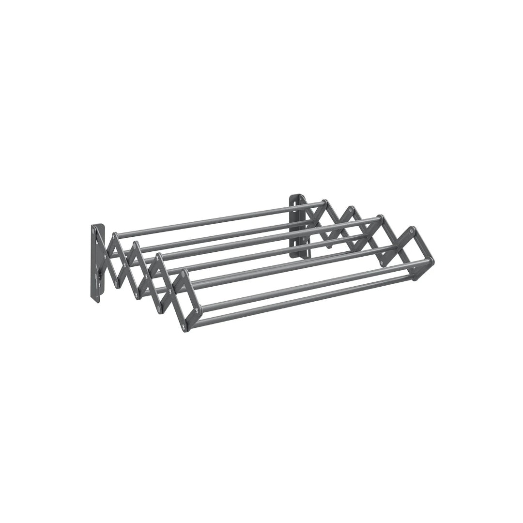 Wall Mounted Clothes Drying Rack Expandable 9 Rod Steel Airer – product view 2 | Amaraloft
