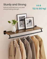 Wall Mounted Clothing Rack, With Hanging Rod - product photo 04