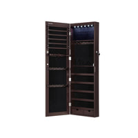 Wall Mounted Jewelry Armoire Cabinet With Mirror LED Lights – product view 2 | Amaraloft