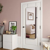 Wall Mounted Jewelry Armoire Cabinet With Mirror LED Lights – product view 14 | Amaraloft
