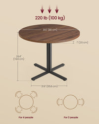Water Resistant Dining Table For 4 People With Steel Frame - product photo 08