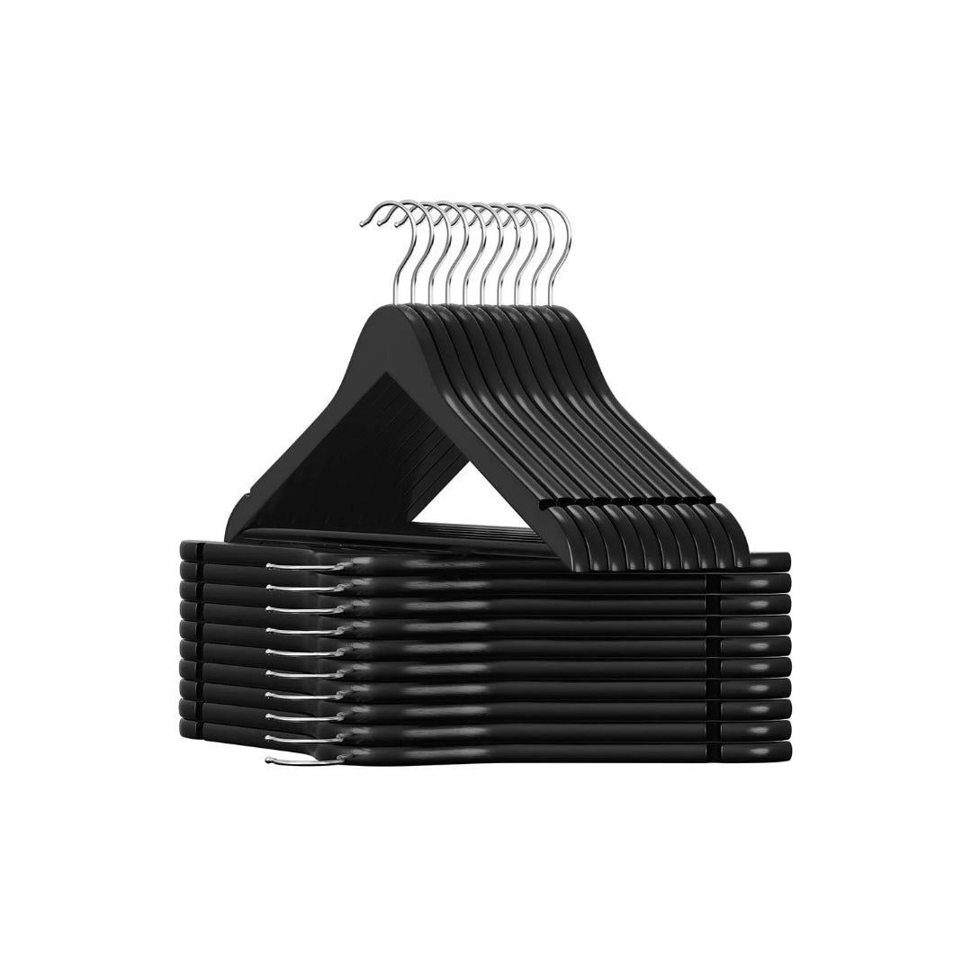 Wood Coat Hangers 20 Pack With Shoulder Notches – product view 1 | Amaraloft