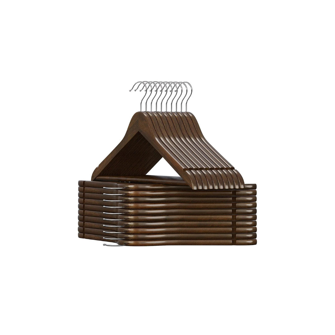 Wood Coat Hangers 20 Pack With Shoulder Notches – product view 4 | Amaraloft
