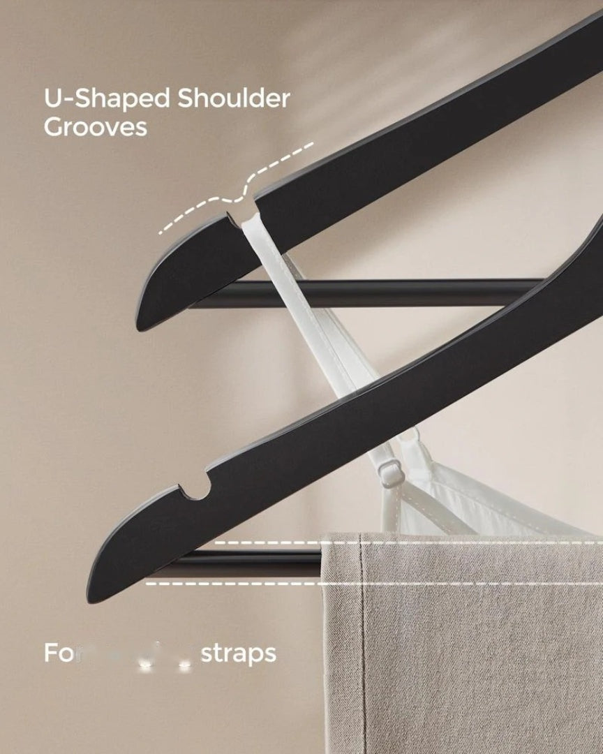 Wood Coat Hangers 20 Pack With Shoulder Notches – product view 8 | Amaraloft