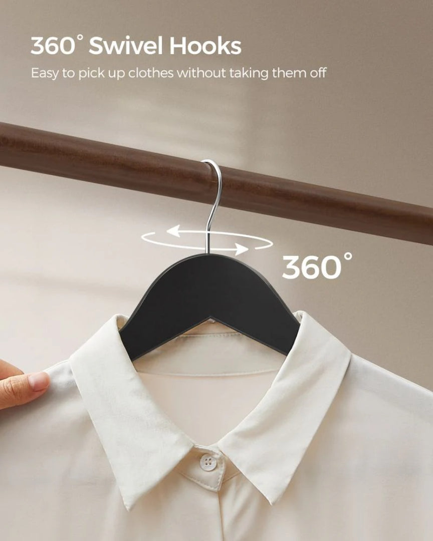 Wood Coat Hangers 20 Pack With Shoulder Notches – product view 9 | Amaraloft