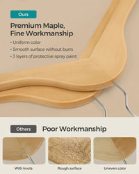 Wood Coat Hangers 20 Pack With Shoulder Notches – product view 12 | Amaraloft