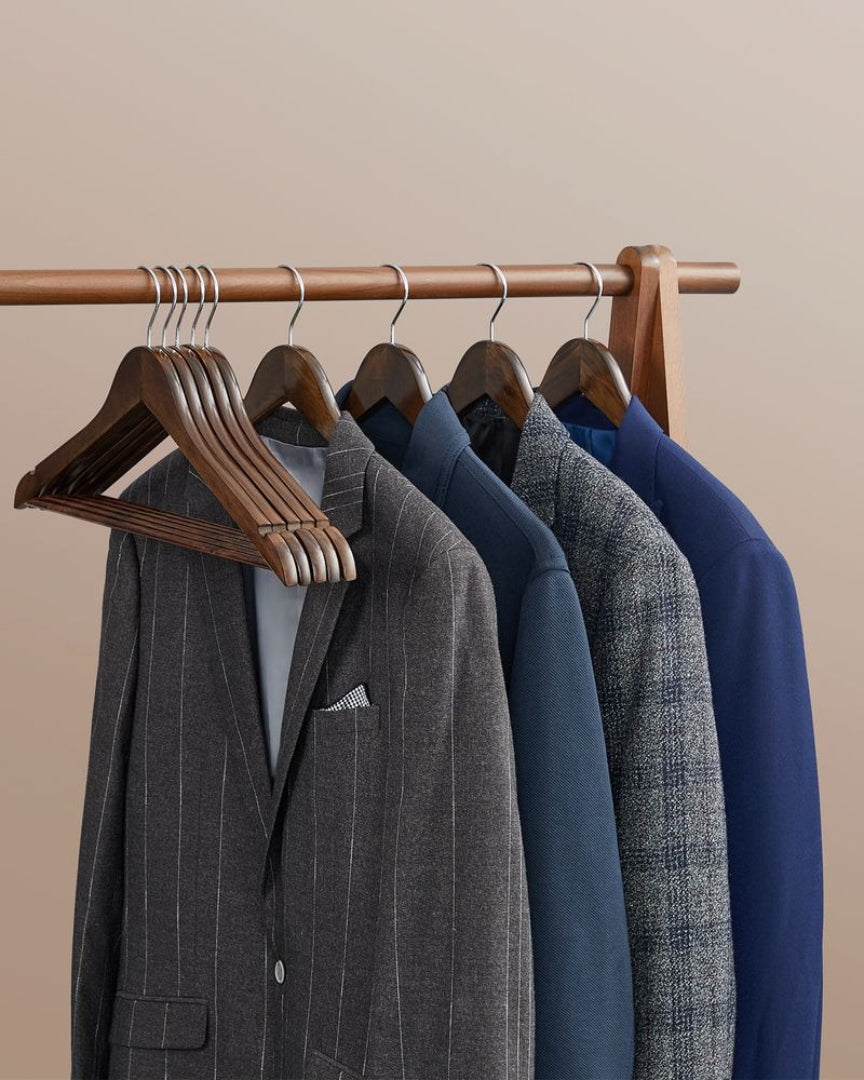 Wood Coat Hangers 20 Pack With Shoulder Notches – product view 20 | Amaraloft