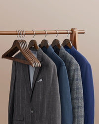 Wood Coat Hangers 20 Pack With Shoulder Notches – product view 20 | Amaraloft