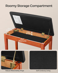 Wooden Duet Piano Bench - product photo 13