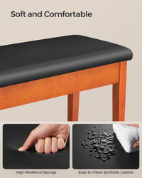 Wooden Duet Piano Bench - product photo 14